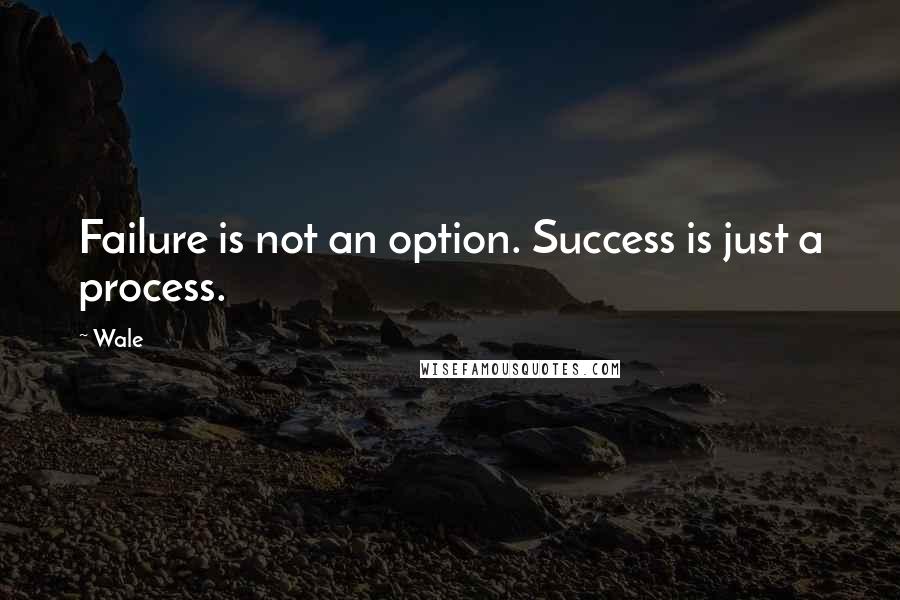 Wale Quotes: Failure is not an option. Success is just a process.