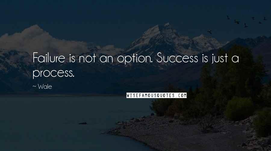 Wale Quotes: Failure is not an option. Success is just a process.