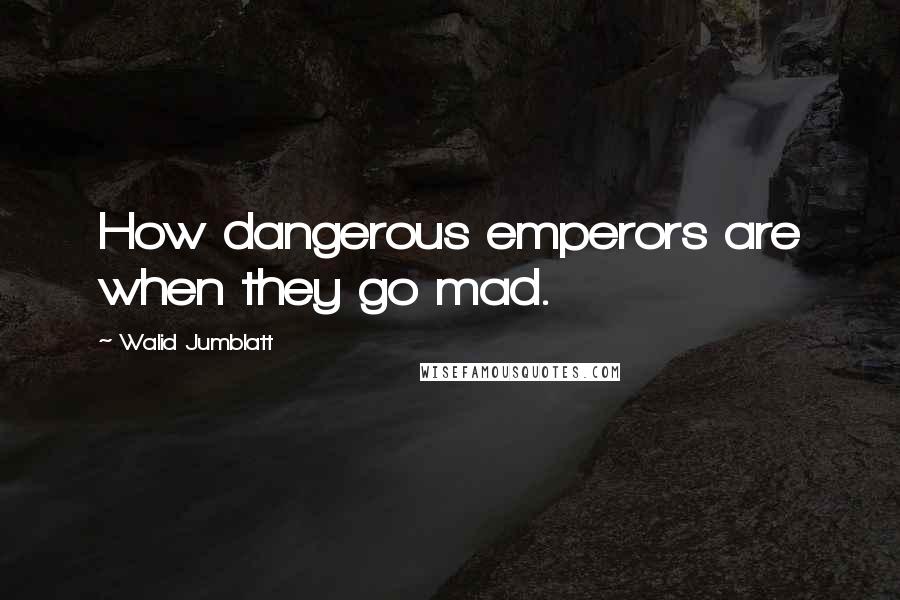 Walid Jumblatt Quotes: How dangerous emperors are when they go mad.