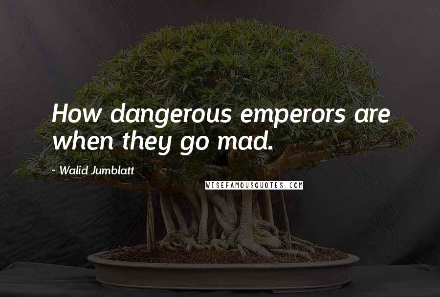 Walid Jumblatt Quotes: How dangerous emperors are when they go mad.