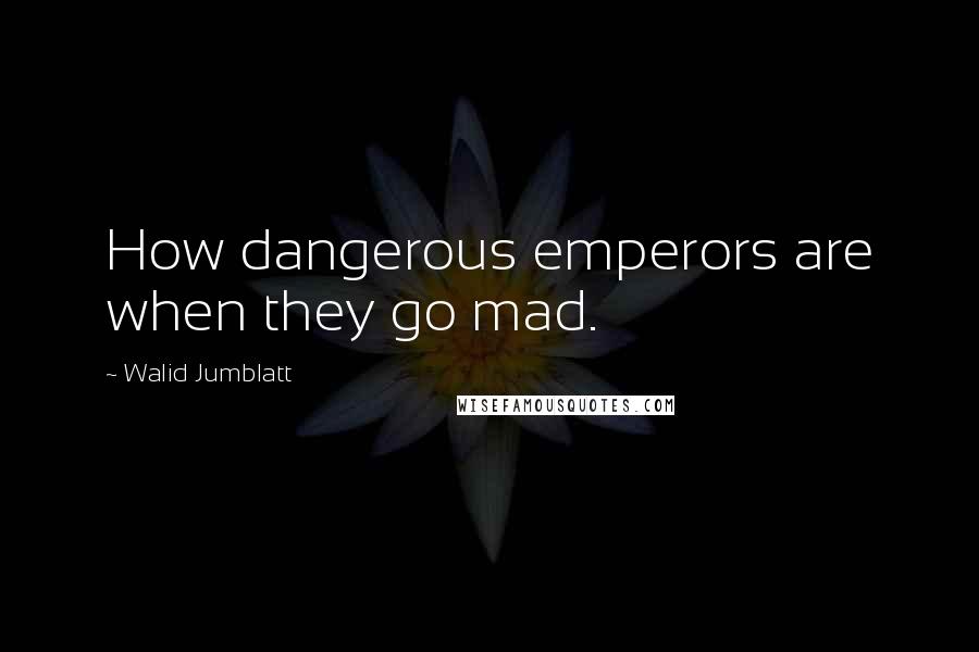 Walid Jumblatt Quotes: How dangerous emperors are when they go mad.