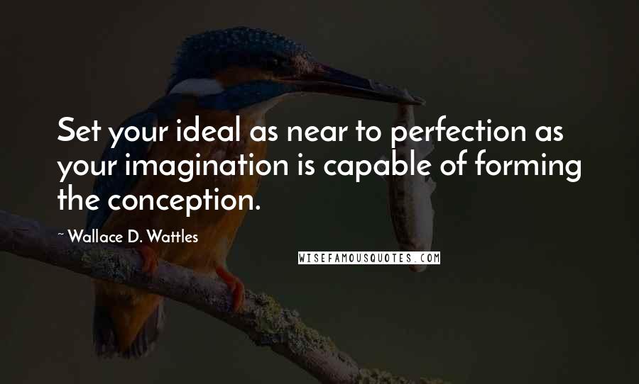 Wallace D. Wattles Quotes: Set your ideal as near to perfection as your imagination is capable of forming the conception.