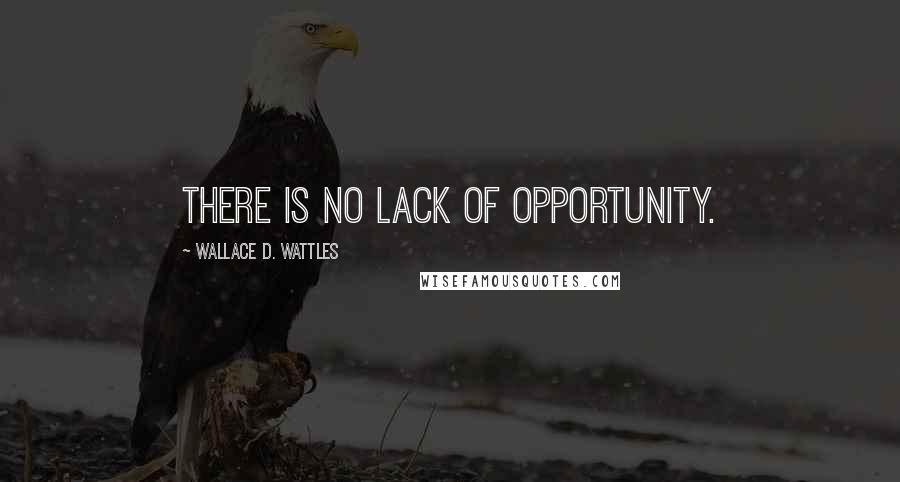 Wallace D. Wattles Quotes: There is no lack of opportunity.