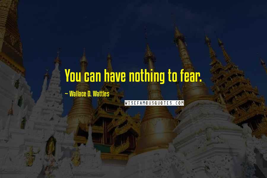 Wallace D. Wattles Quotes: You can have nothing to fear.