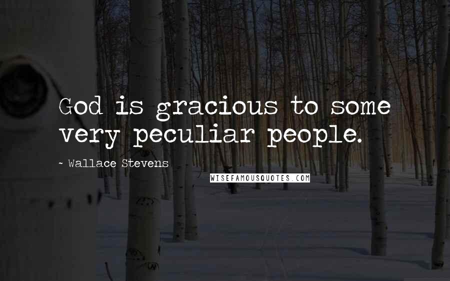 Wallace Stevens Quotes: God is gracious to some very peculiar people.
