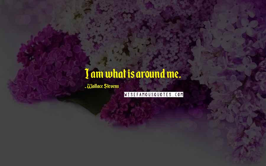 Wallace Stevens Quotes: I am what is around me.