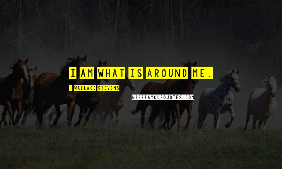 Wallace Stevens Quotes: I am what is around me.