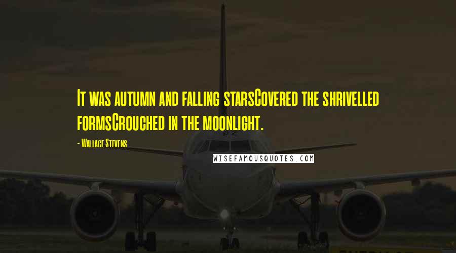 Wallace Stevens Quotes: It was autumn and falling starsCovered the shrivelled formsCrouched in the moonlight.