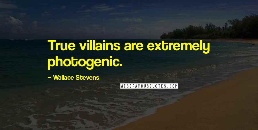 Wallace Stevens Quotes: True villains are extremely photogenic.