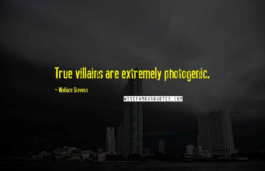 Wallace Stevens Quotes: True villains are extremely photogenic.