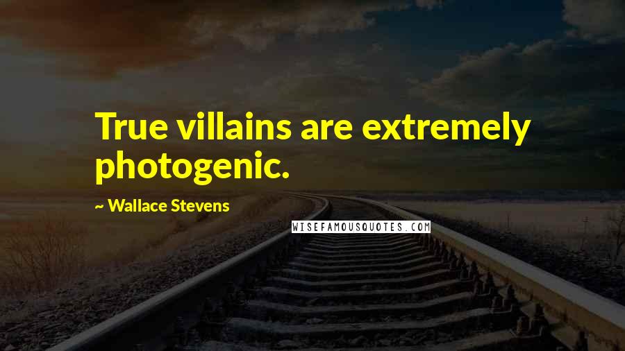 Wallace Stevens Quotes: True villains are extremely photogenic.