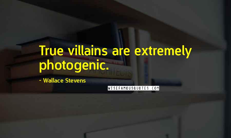 Wallace Stevens Quotes: True villains are extremely photogenic.