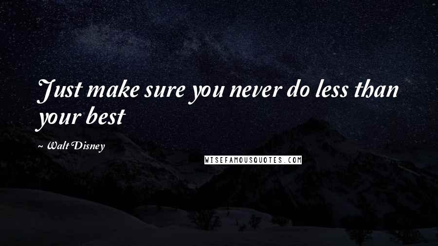 Walt Disney Quotes: Just make sure you never do less than your best