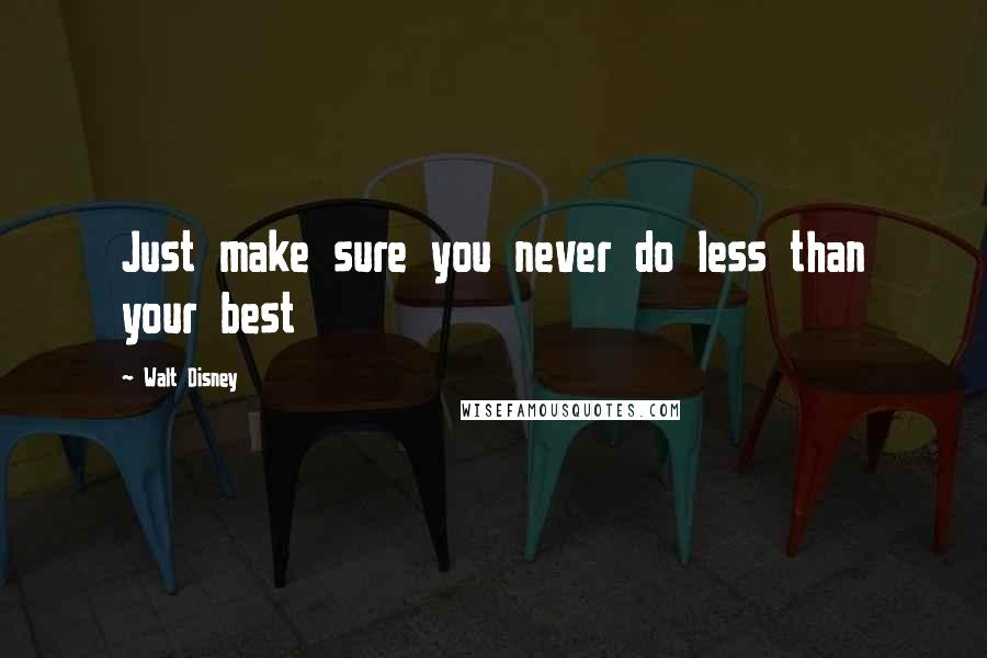 Walt Disney Quotes: Just make sure you never do less than your best