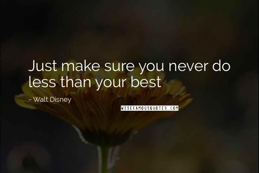 Walt Disney Quotes: Just make sure you never do less than your best