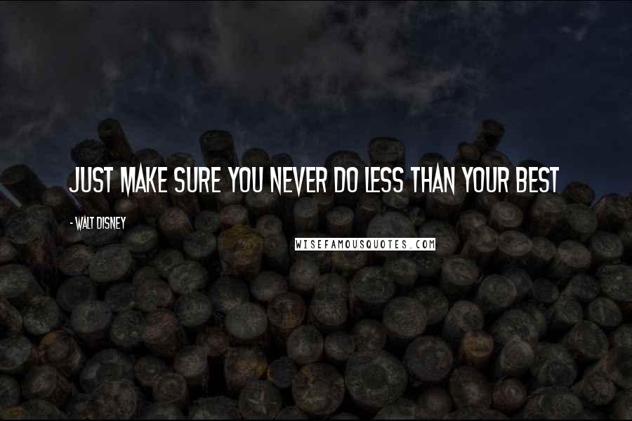 Walt Disney Quotes: Just make sure you never do less than your best
