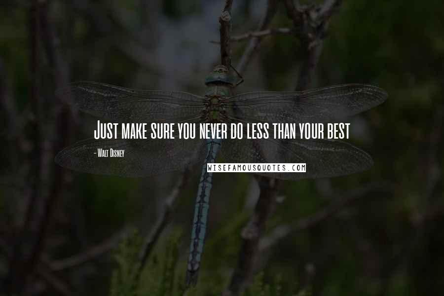 Walt Disney Quotes: Just make sure you never do less than your best