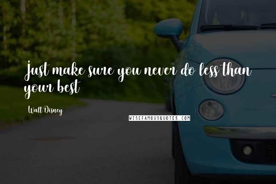 Walt Disney Quotes: Just make sure you never do less than your best