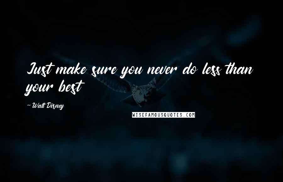 Walt Disney Quotes: Just make sure you never do less than your best