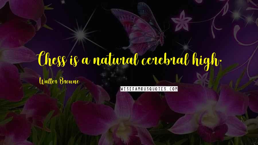 Walter Browne Quotes: Chess is a natural cerebral high.