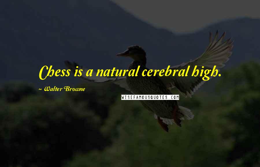 Walter Browne Quotes: Chess is a natural cerebral high.