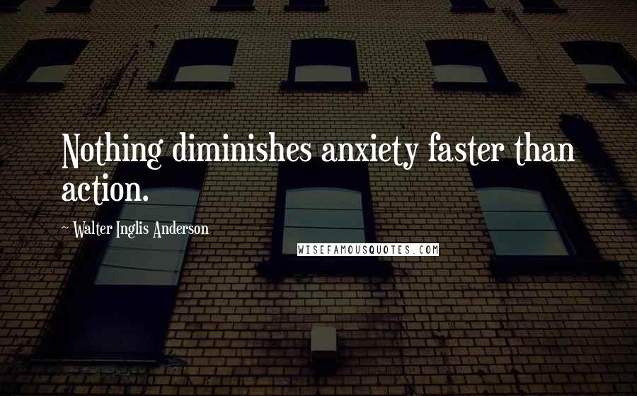 Walter Inglis Anderson Quotes: Nothing diminishes anxiety faster than action.