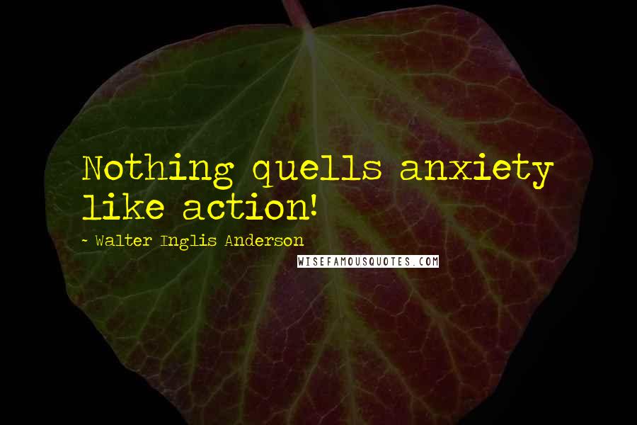 Walter Inglis Anderson Quotes: Nothing quells anxiety like action!