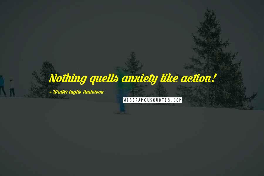 Walter Inglis Anderson Quotes: Nothing quells anxiety like action!