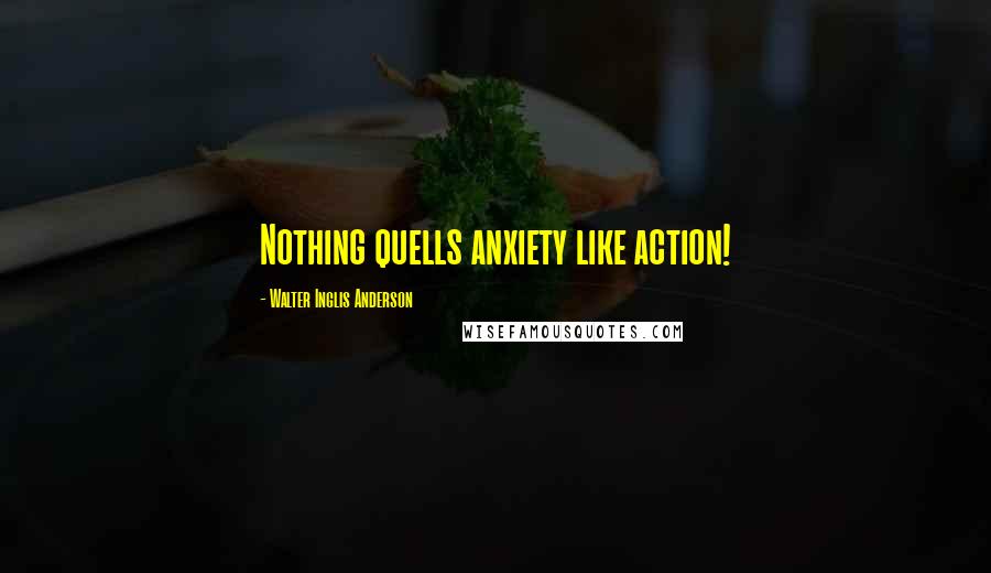 Walter Inglis Anderson Quotes: Nothing quells anxiety like action!