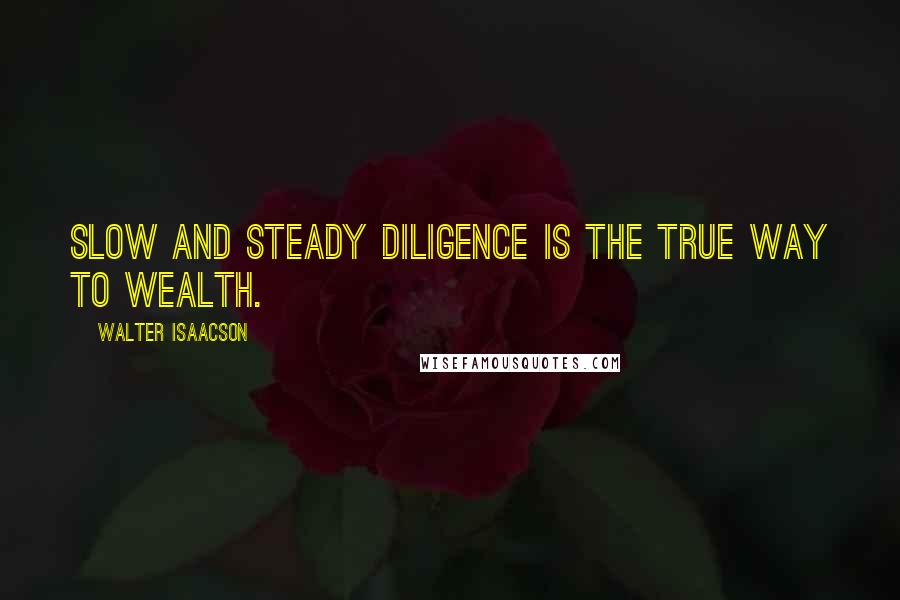 Walter Isaacson Quotes: slow and steady diligence is the true way to wealth.