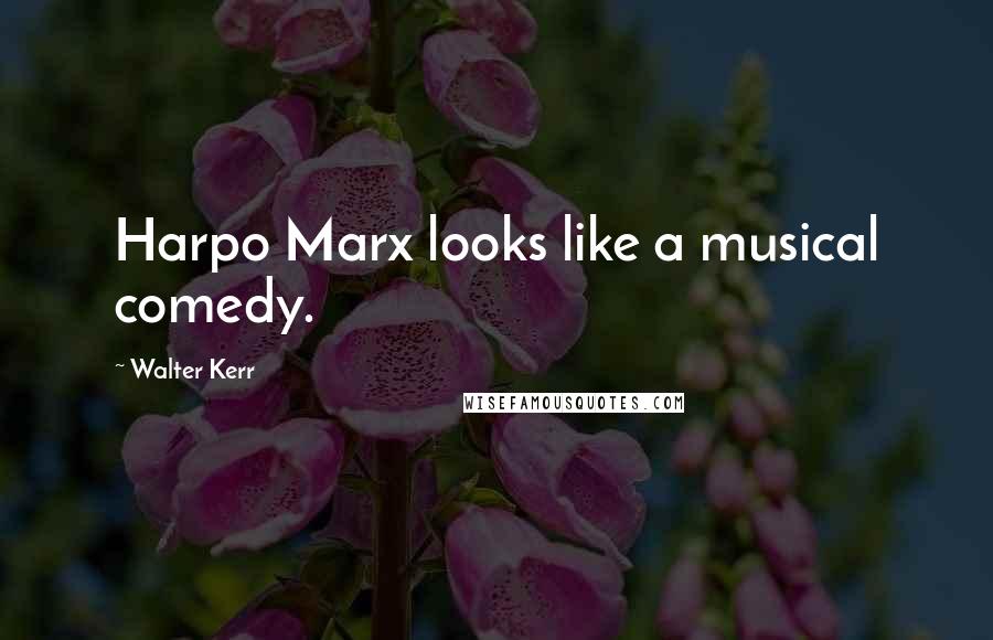 Walter Kerr Quotes: Harpo Marx looks like a musical comedy.