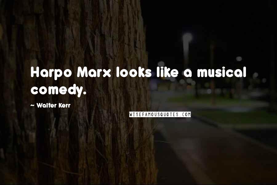 Walter Kerr Quotes: Harpo Marx looks like a musical comedy.