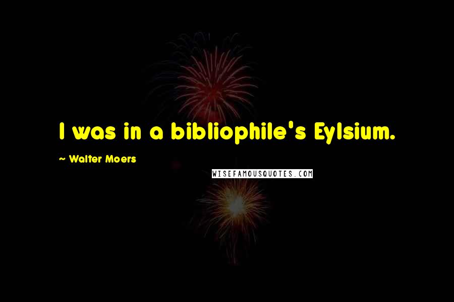 Walter Moers Quotes: I was in a bibliophile's Eylsium.