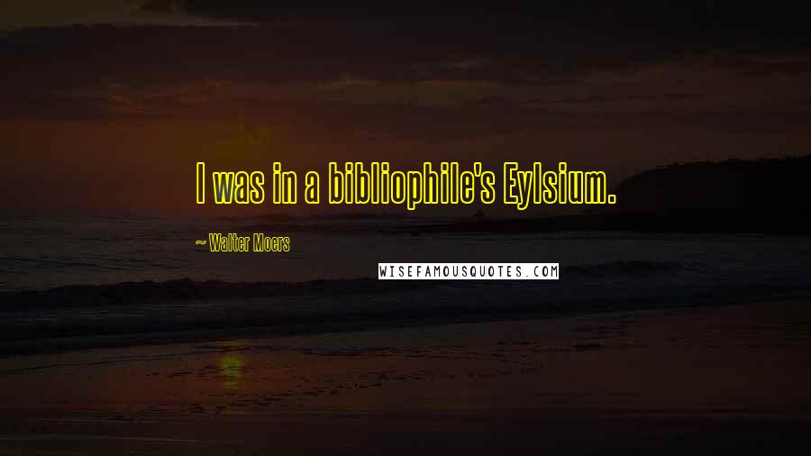 Walter Moers Quotes: I was in a bibliophile's Eylsium.