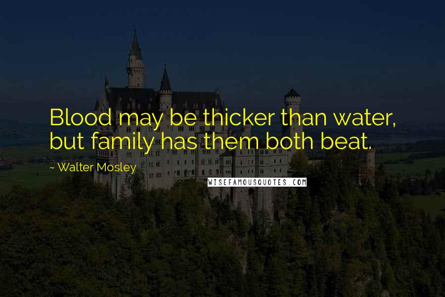 Walter Mosley Quotes: Blood may be thicker than water, but family has them both beat.