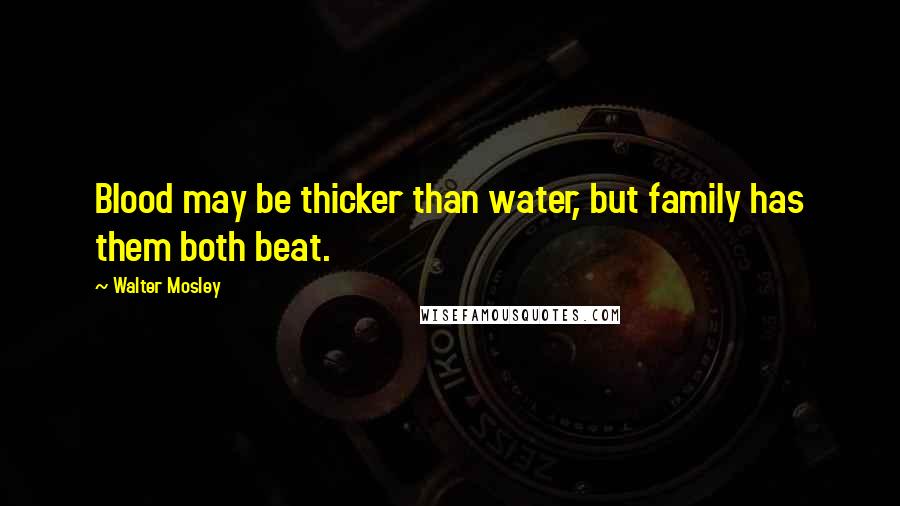 Walter Mosley Quotes: Blood may be thicker than water, but family has them both beat.