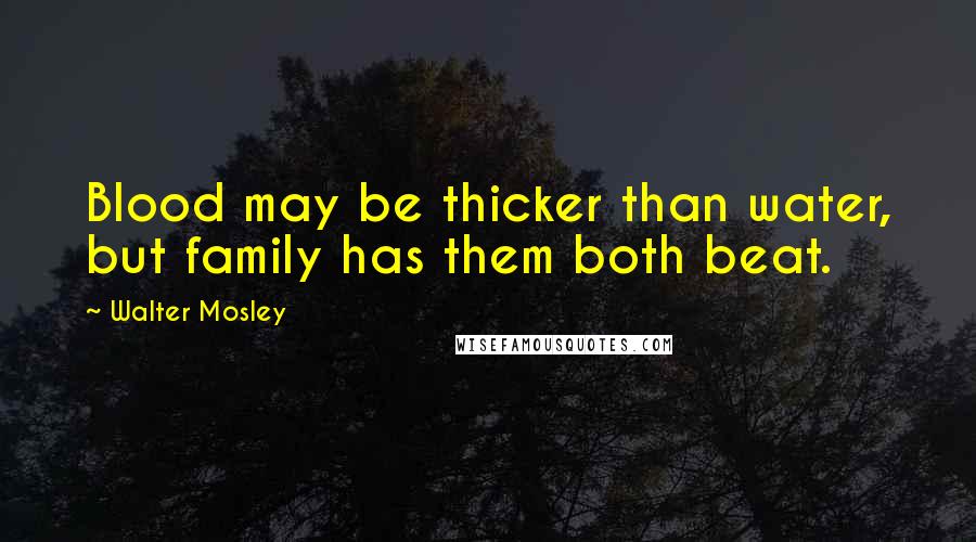 Walter Mosley Quotes: Blood may be thicker than water, but family has them both beat.