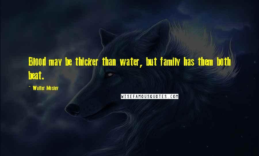 Walter Mosley Quotes: Blood may be thicker than water, but family has them both beat.