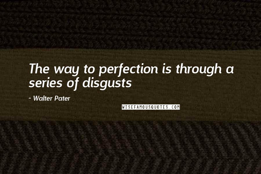 Walter Pater Quotes: The way to perfection is through a series of disgusts