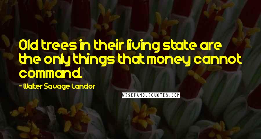 Walter Savage Landor Quotes: Old trees in their living state are the only things that money cannot command.