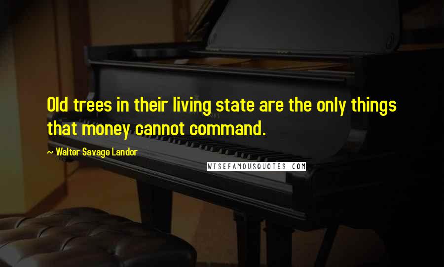 Walter Savage Landor Quotes: Old trees in their living state are the only things that money cannot command.