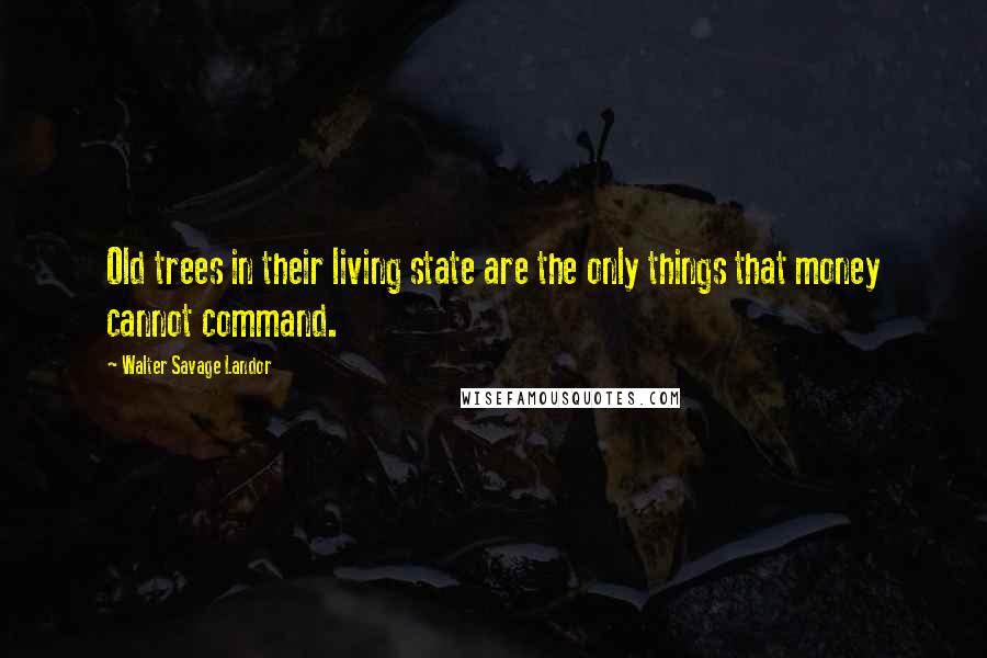 Walter Savage Landor Quotes: Old trees in their living state are the only things that money cannot command.