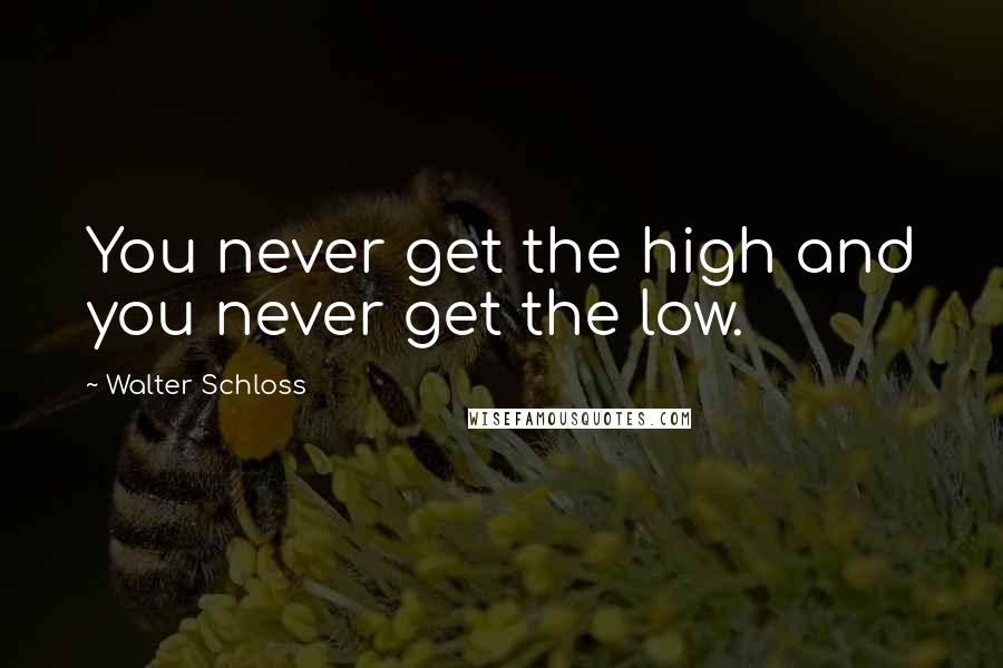 Walter Schloss Quotes: You never get the high and you never get the low.