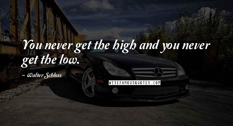 Walter Schloss Quotes: You never get the high and you never get the low.