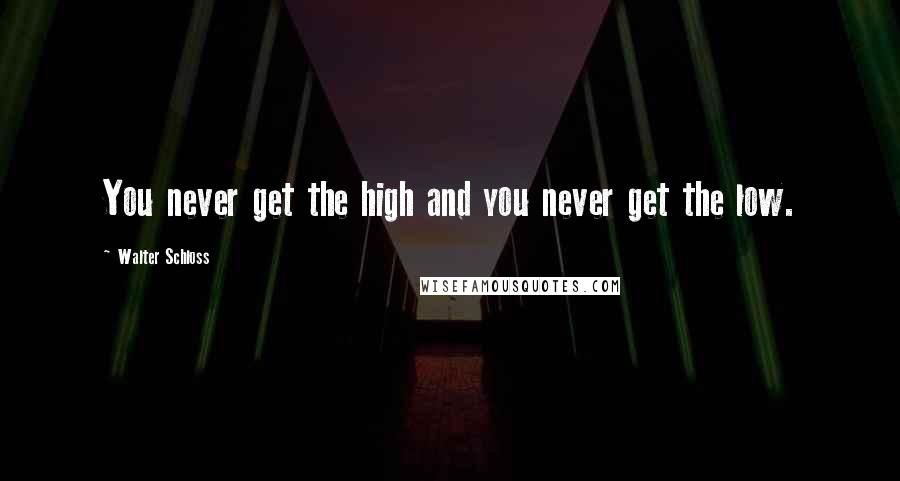 Walter Schloss Quotes: You never get the high and you never get the low.