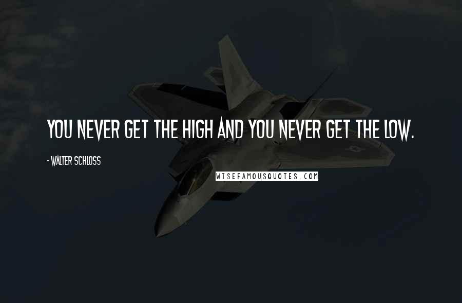 Walter Schloss Quotes: You never get the high and you never get the low.