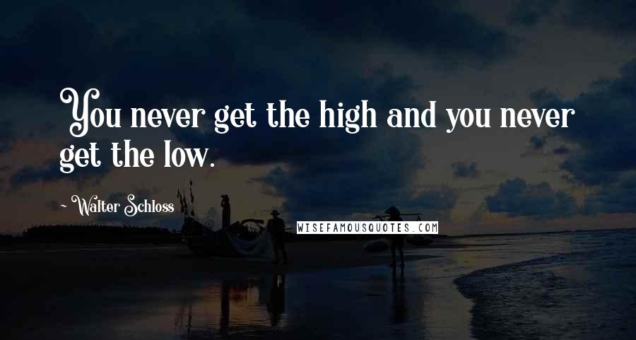 Walter Schloss Quotes: You never get the high and you never get the low.