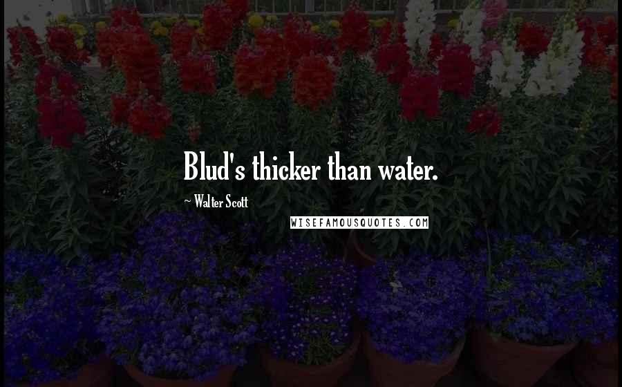 Walter Scott Quotes: Blud's thicker than water.