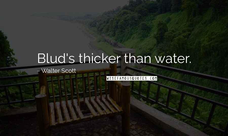 Walter Scott Quotes: Blud's thicker than water.