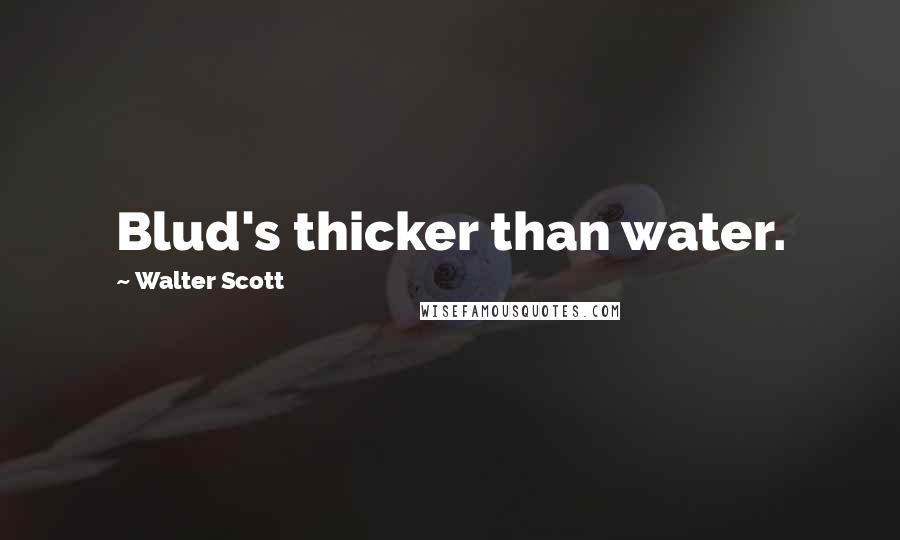 Walter Scott Quotes: Blud's thicker than water.